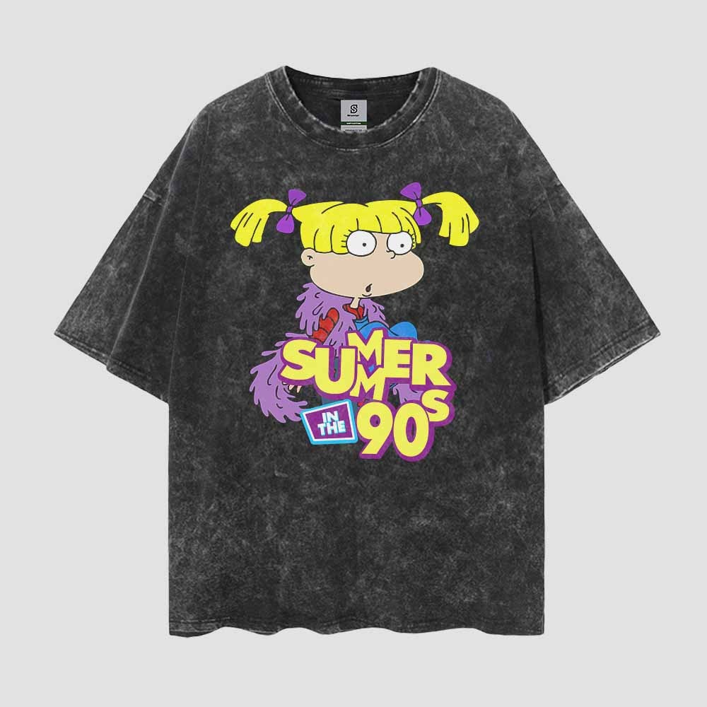 Summer In The 90s Vintage Style Oversize Washed Tee