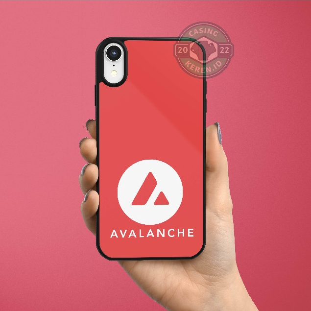 IPhone 16 15 14 13 12 11 Mini Plus Pro Max TPU Rubber AVAX Avalanche Network Crypto Blockchain Case