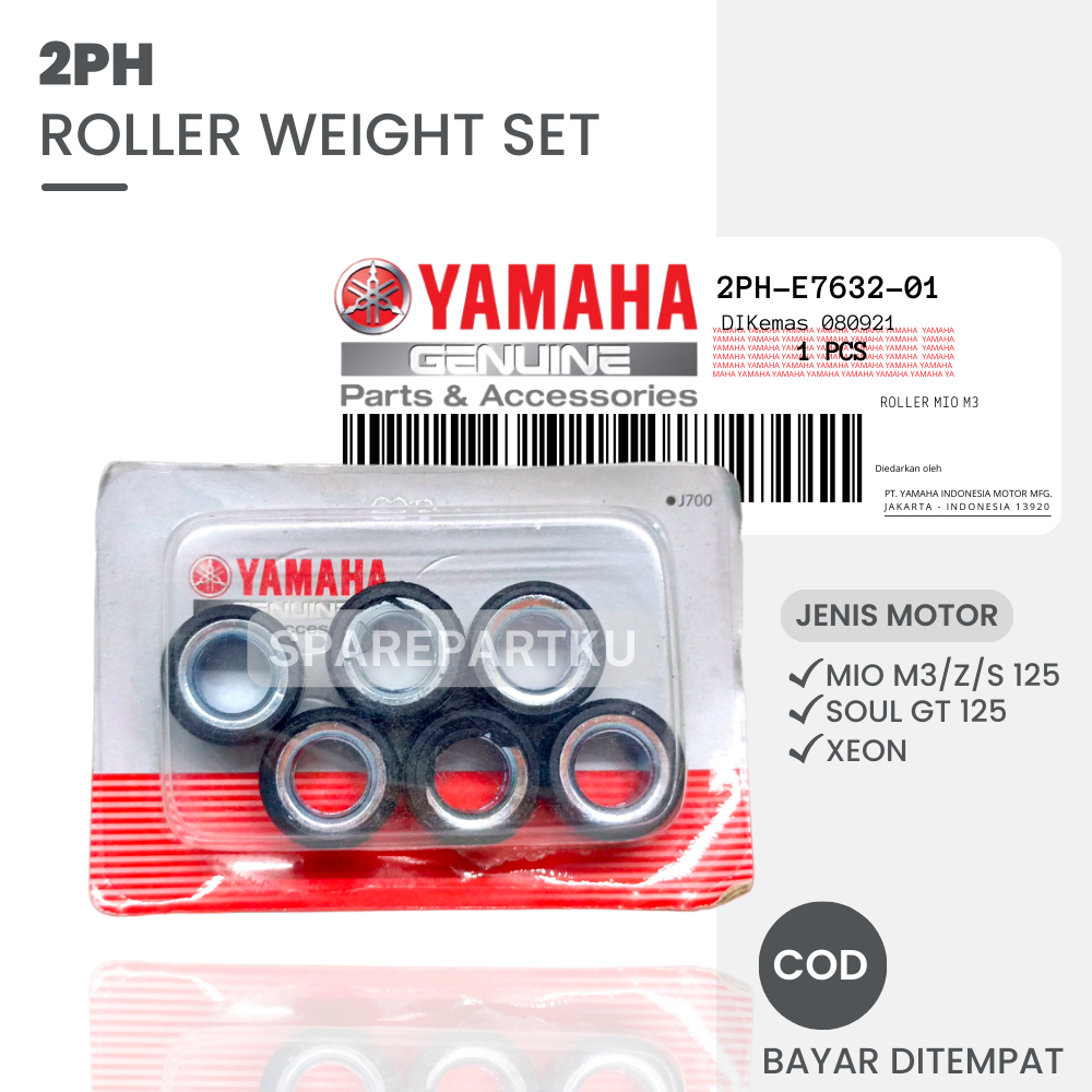 ชุดลูกกลิ้ง 2PH MIO M3 / STANDARD ROLLER MIO Z / ROLLER CVT YAMAHA XEON / XEON CARBON / ROLLER MIO M