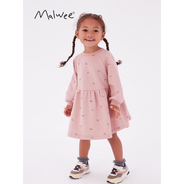 [Babydoraa] DS-118 Malwee Dress for Girls คุณภาพระดับพรีเมียมอายุ 1-6 ปี