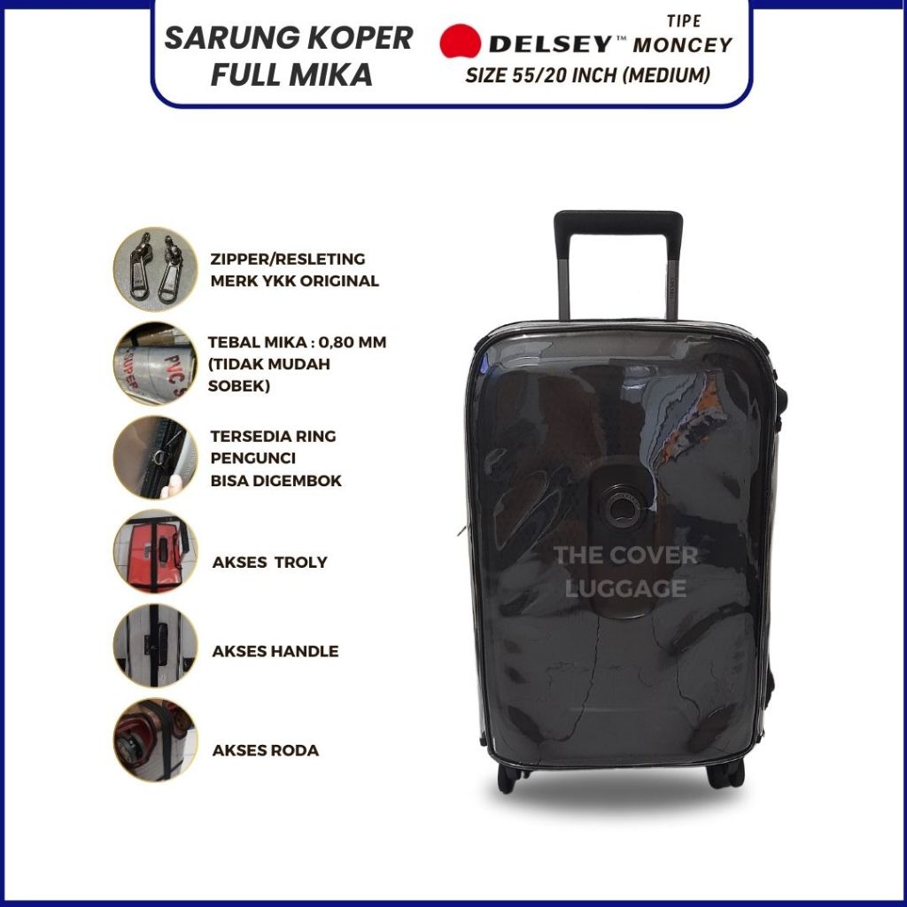 ผ้าคลุมกระเป๋าเดินทาง | ผ้าคลุมกระเป๋าเดินทาง Fullmika Special Delsey Type Moncey ขนาด 55/20 นิ้ว (ขนาดเล็ก / ห้องโดยสาร)