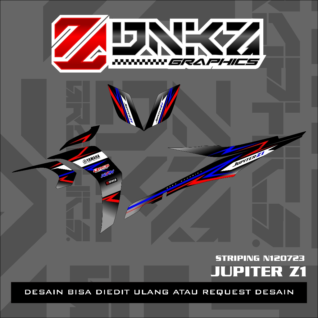 Jupiter Z1 Lagenda 115Z Jupiter RC Decal Striping Jupiter Z1 Premium Racing N120723 DNKZ