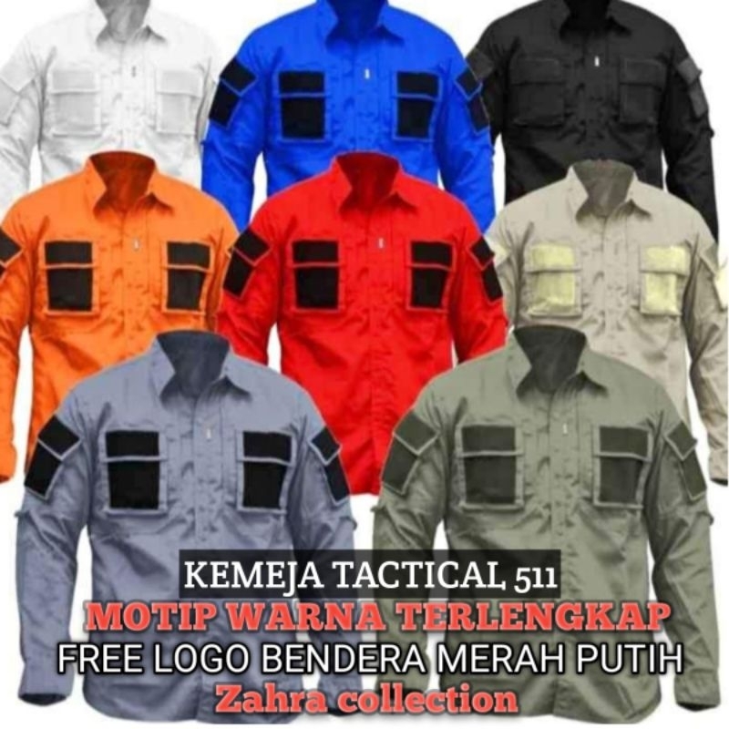Kemeja Pdl 511 PREMIUM TACTICAL SHIRT (ตัวแปร 8 สี]