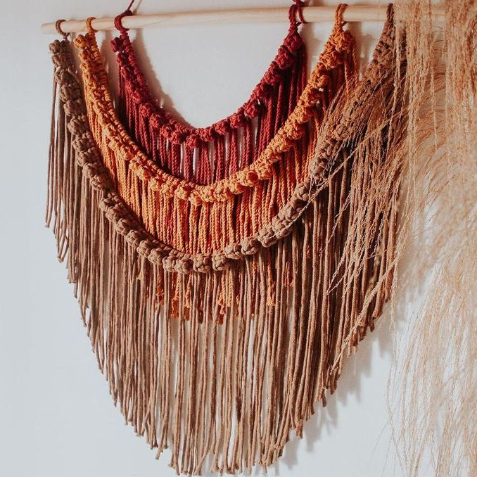 Hiasan DINDING Macrame WALL แขวนติดผนัง ตกแต่งห้อง ตกแต่งตู้
