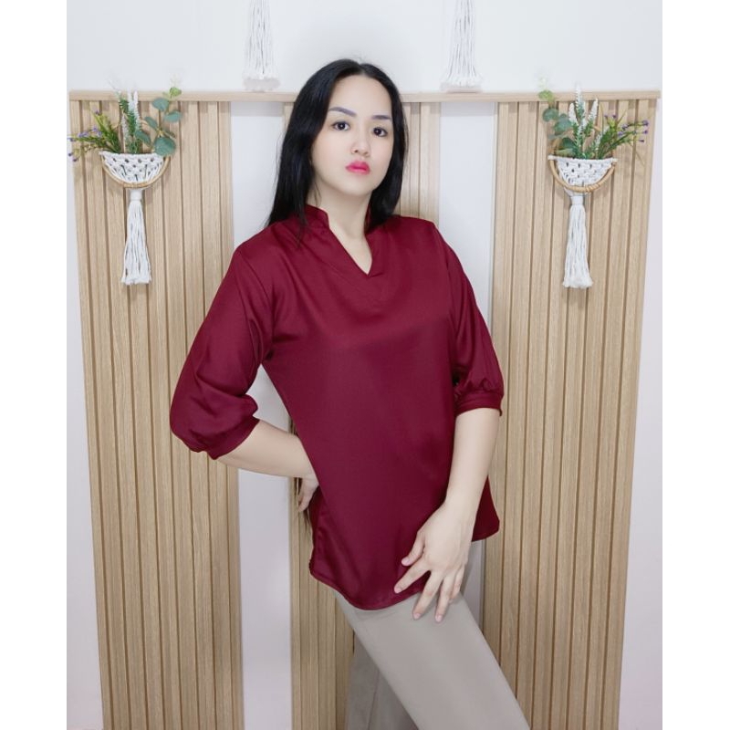 Jjj LYN - Blouse Lady Womens Tops เสื้อทํางานเสื้อลําลอง