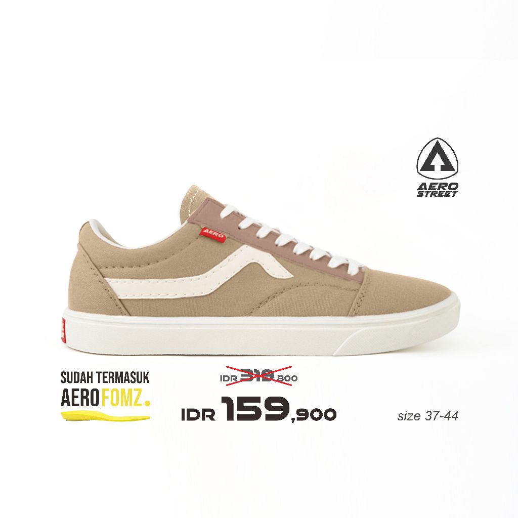 Aerostreet 37-44 Massive Low Natural Khaki Khaki - รองเท้าผ้าใบลําลอง