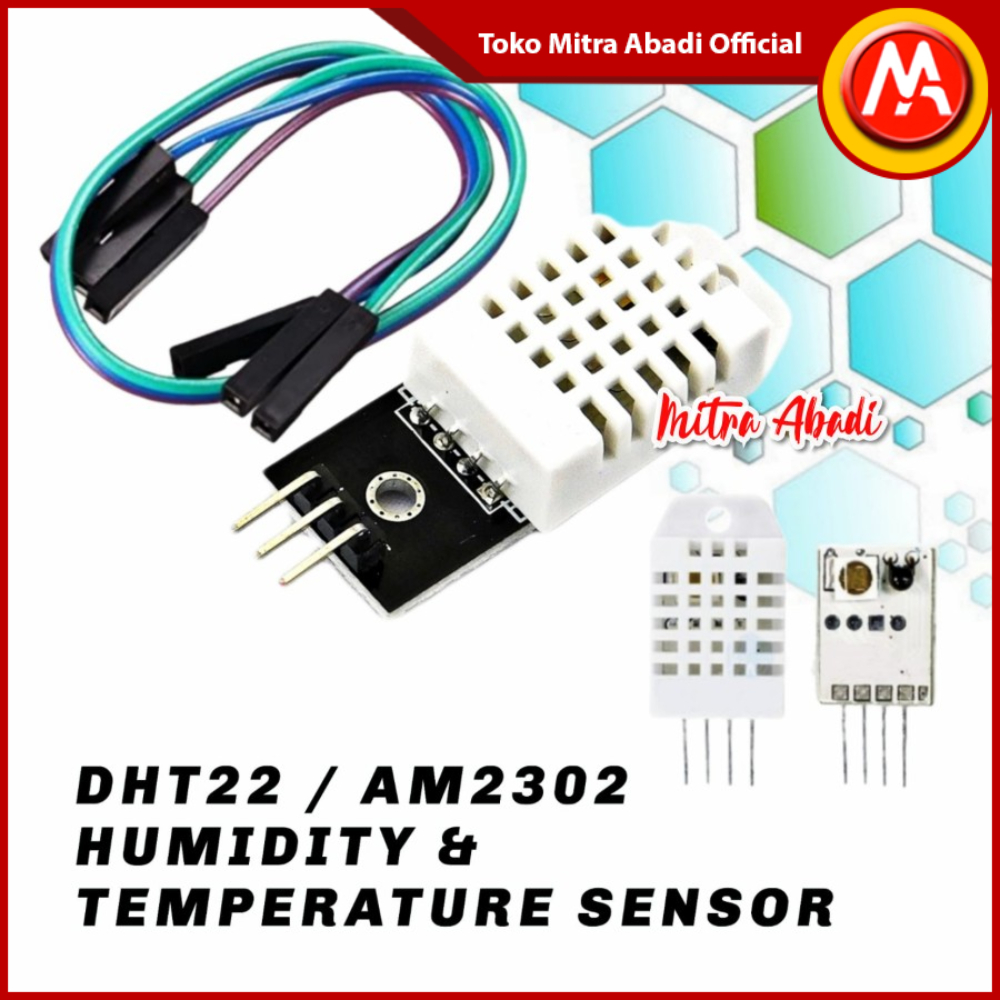 DHT22 / AM2302 เซ็นเซอร์ความชื้นและอุณหภูมิสําหรับ Arduino + 3 สาย