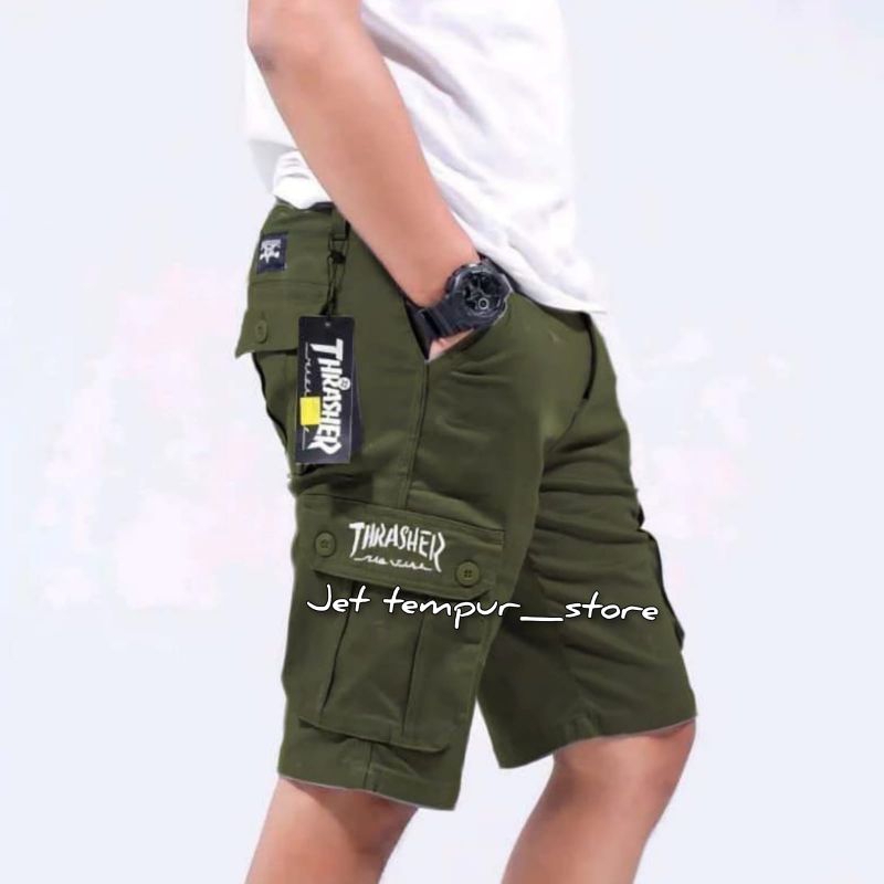 Whats More HITS Short CARGO Pants Men THRASHER ARMY Stripes UFC VENUM