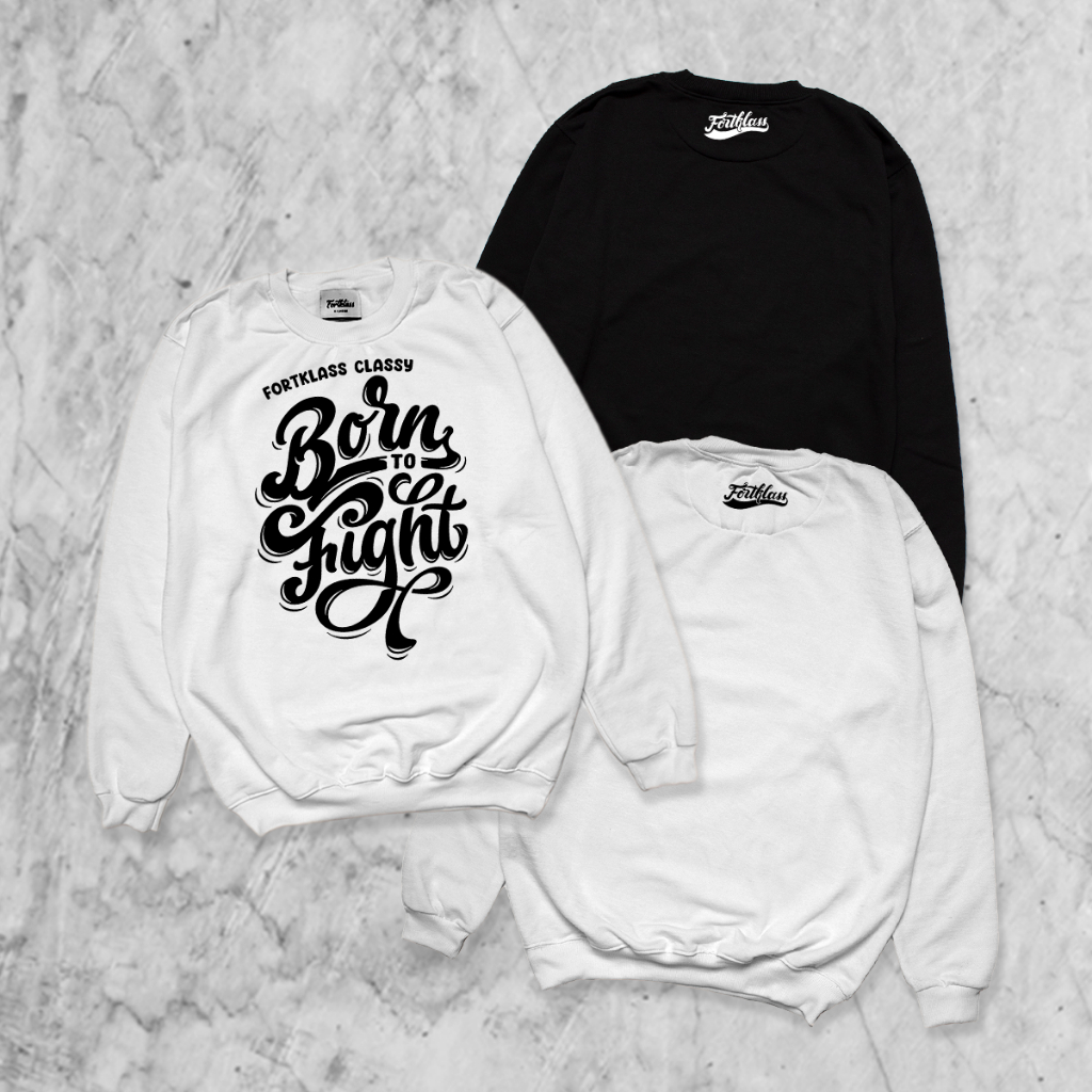 FortGlass Sweater FIGHT Mens Long Sleeve Sweater เสื้อกันหนาวผู้ชาย Premium Sweater Mens Outwear Uni