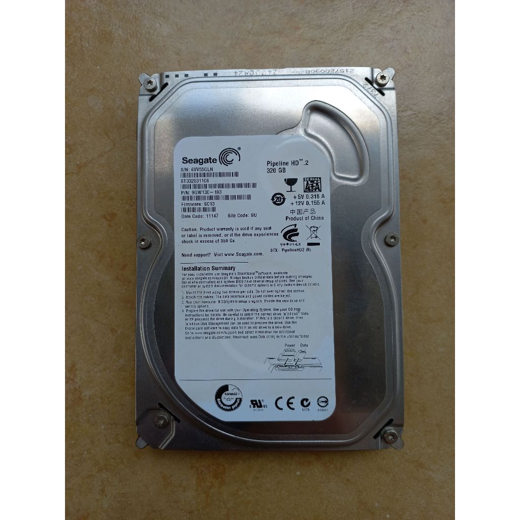 Seagate Pipeline HD 320 GB SATA HDD