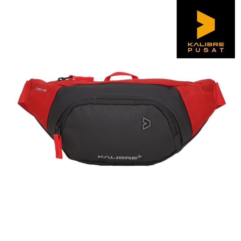 KALIBRE NERVE RED 1L ORIGINAL KALIBRE WAIST BAG NERVE ORIGINAL CROSSBODY BAG MENS BAG