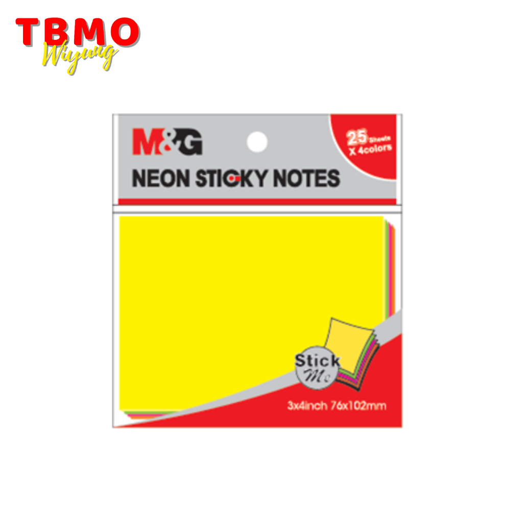 TBMO M&G 3x4 Sticky Note สีนีออน 76x102 มม. 100 แผ่น YS-184