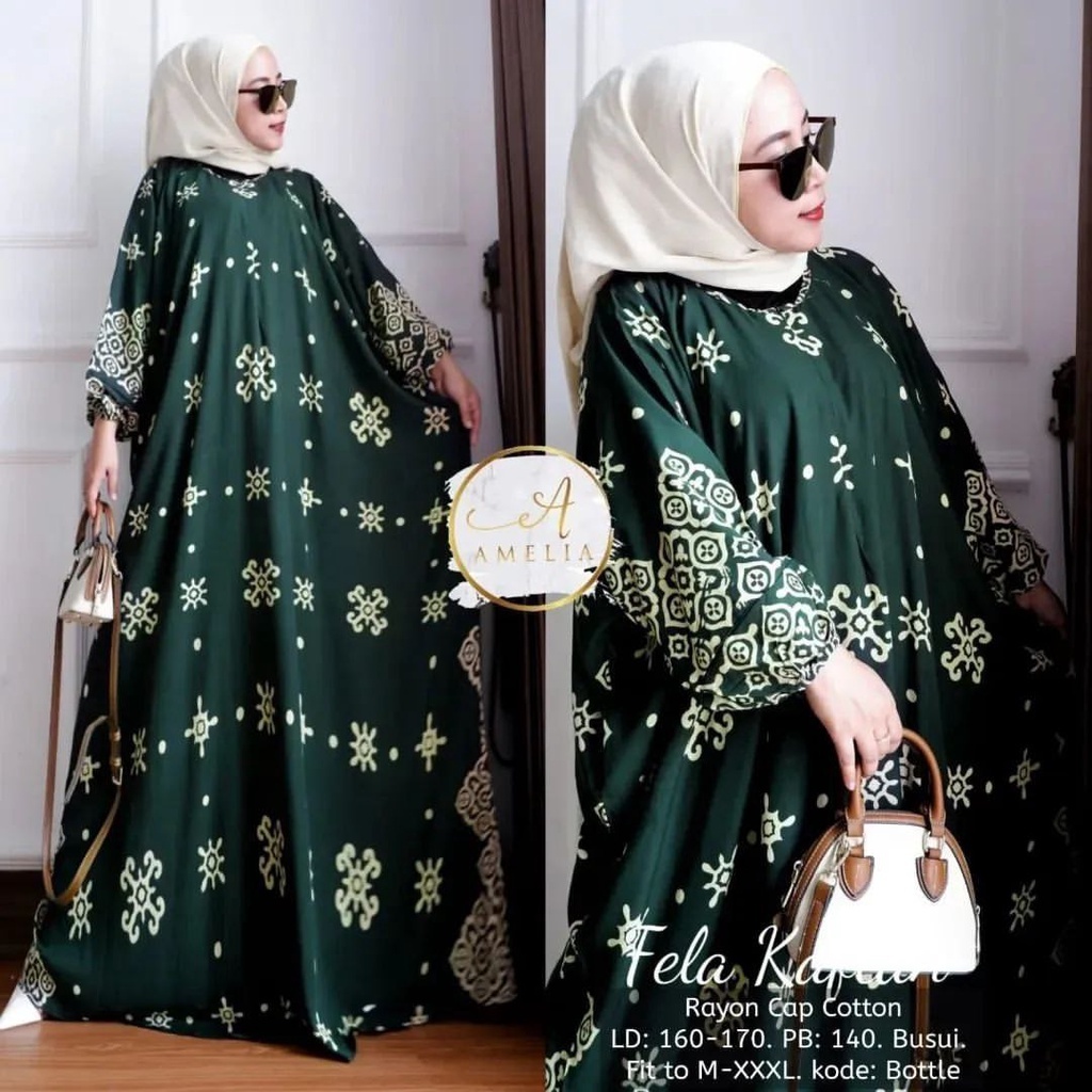 BILION KAFTAN FELA DRESS SUPER JUMBO LD 180 เครื่องขยายเสียง BATIK BUSUI FRONT ZIPPER GAMIS RAYON BA