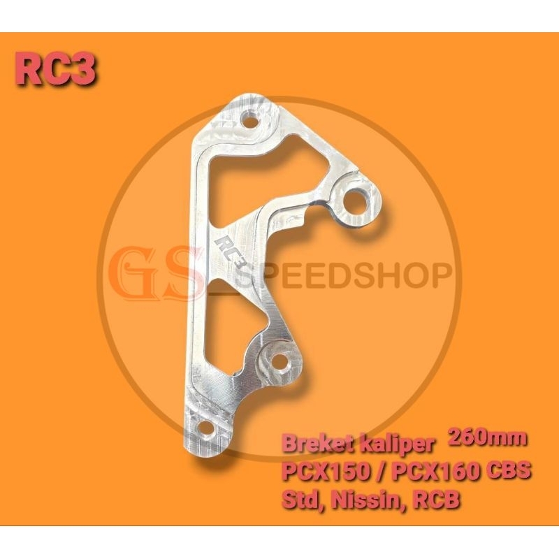 ด้านหน้าหมู Nutmeg Disc Caliper Bracket RC3 Honda PCX 150 160 PCX160 PCX150 CBS Disc 260 มม.260 มม.C