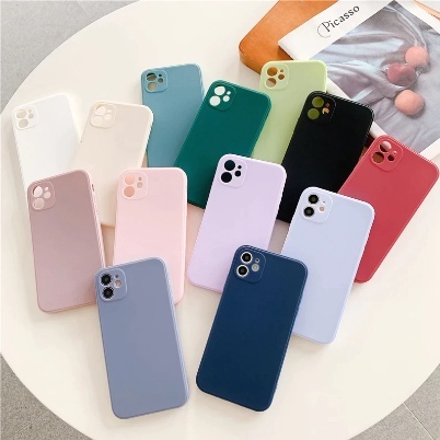 SOFTCASE SQUARE EDGE MACAROON VIVO Y02 / YO2T / Y16 / Y17S / Y22 / Y27 / Y27 5G / Y35 / Y36 / Y51 20