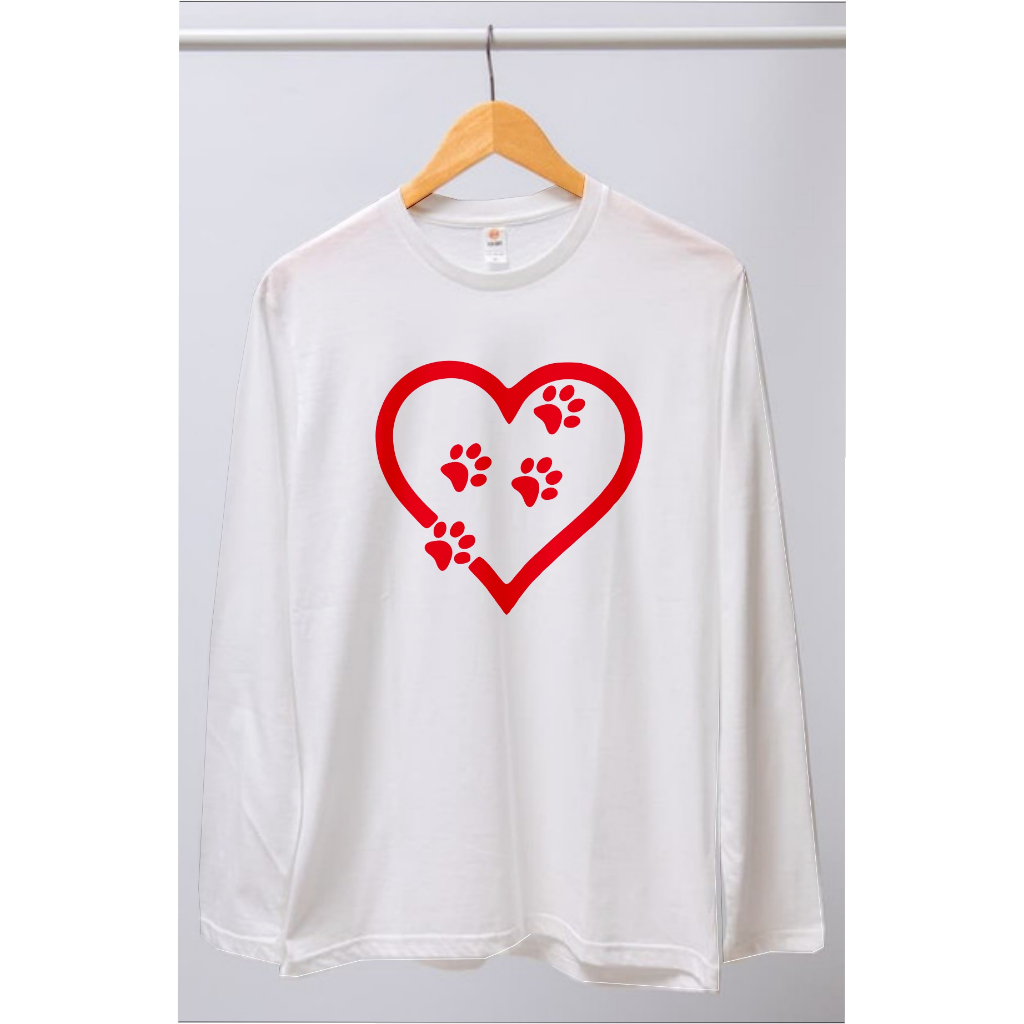 Kaos Istana Shop แขนยาว Jumbo XXL XL LM Tapak Kucing Love