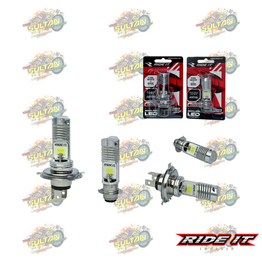 ULTIMATE BRIGHT LED HEADLIGHT BULB K1 BEBEK MATIC H4 VIXION RIDE IT