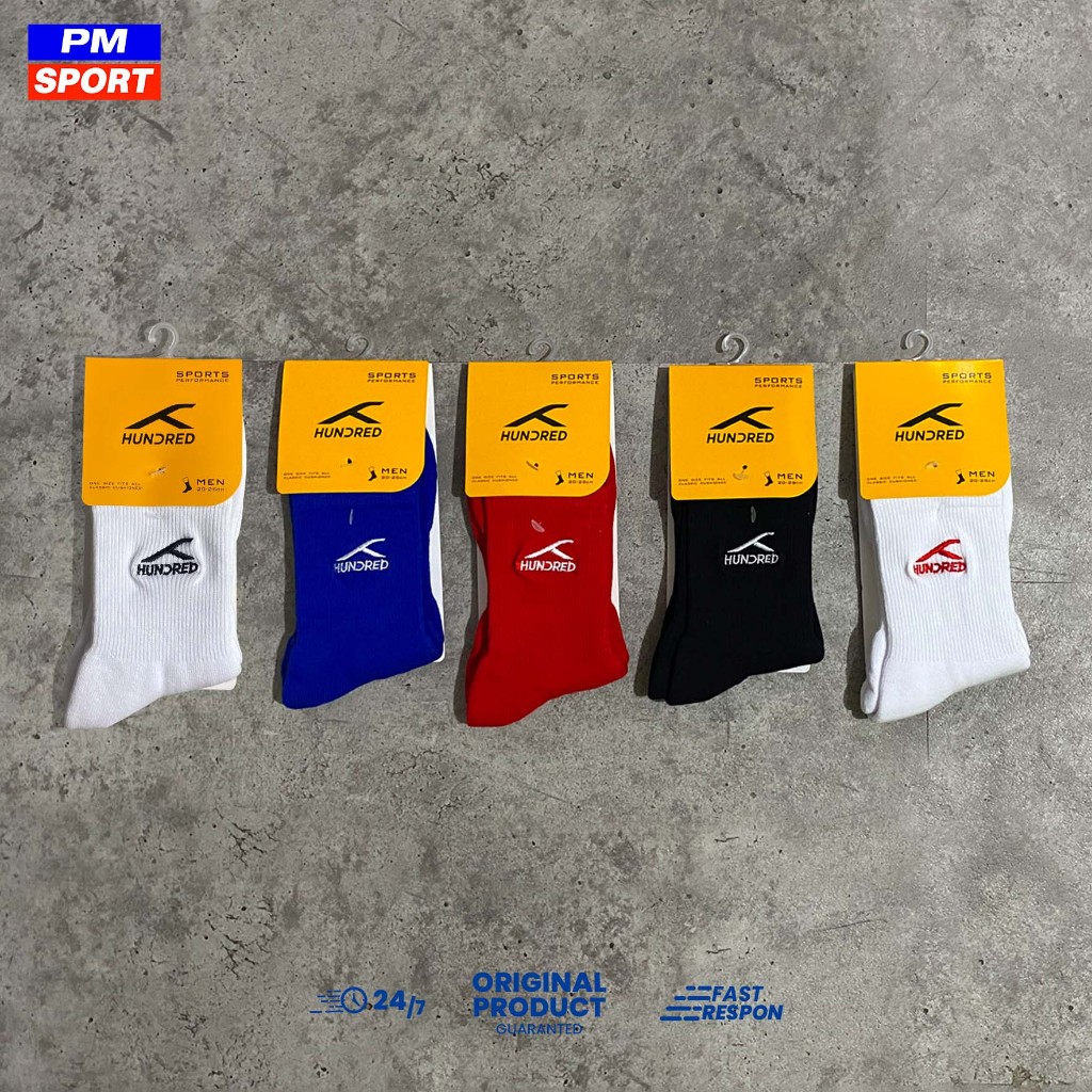 HUNDRED ถุงเท้าแบดมินตัน HBAS 2M120 ถุงเท้าดั้งเดิม