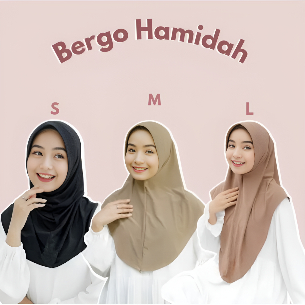 Hamidah Premium Jersey Sport Hijab Size SML Instant Hijab Sport Hijab Volleyball Basketball Futsal |