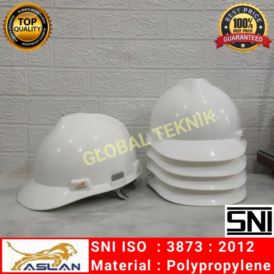 ASLAN PROJECT SAFETY HELMET หมวกกันน็อคสีขาว SAFETY PROJECT COMPLETE WITH ASLAN CHHIN STRAP
