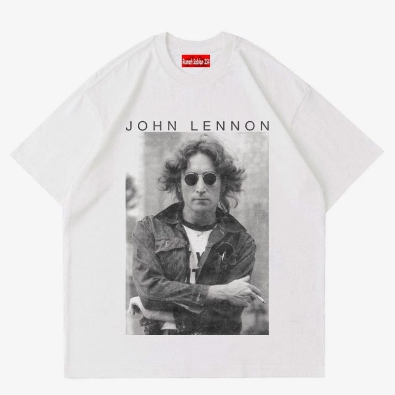 John LENNON A Tribute เสื้อยืดพรีเมี่ยม jhn lenon imagine เสื้อยืด beatles | เสื้อยืด - John Legend 