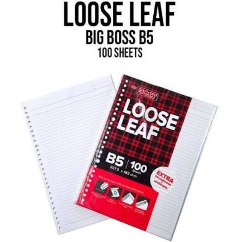 ใบหลวม B5 100 แผ่น**