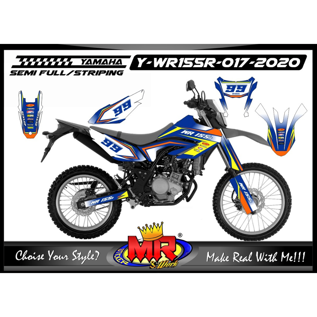 Yamaha WR 155 R รถจักรยานยนต์ Vasriation สติกเกอร์รูปลอก Custom Race Track Graphic