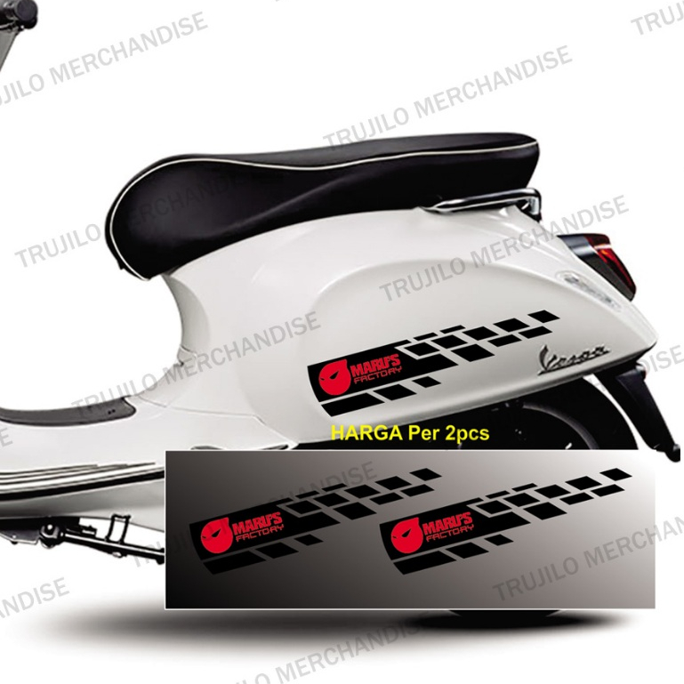 สติ๊กเกอร์โลโก้ Vespa Primavera Sprint Matic Marus Factory List