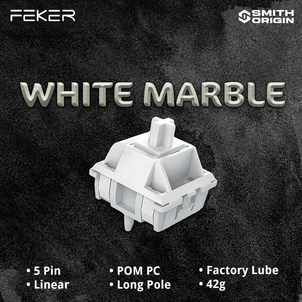 แป้นพิมพ์เครื่องกล FEKER MARBLE WHITE SWITCH