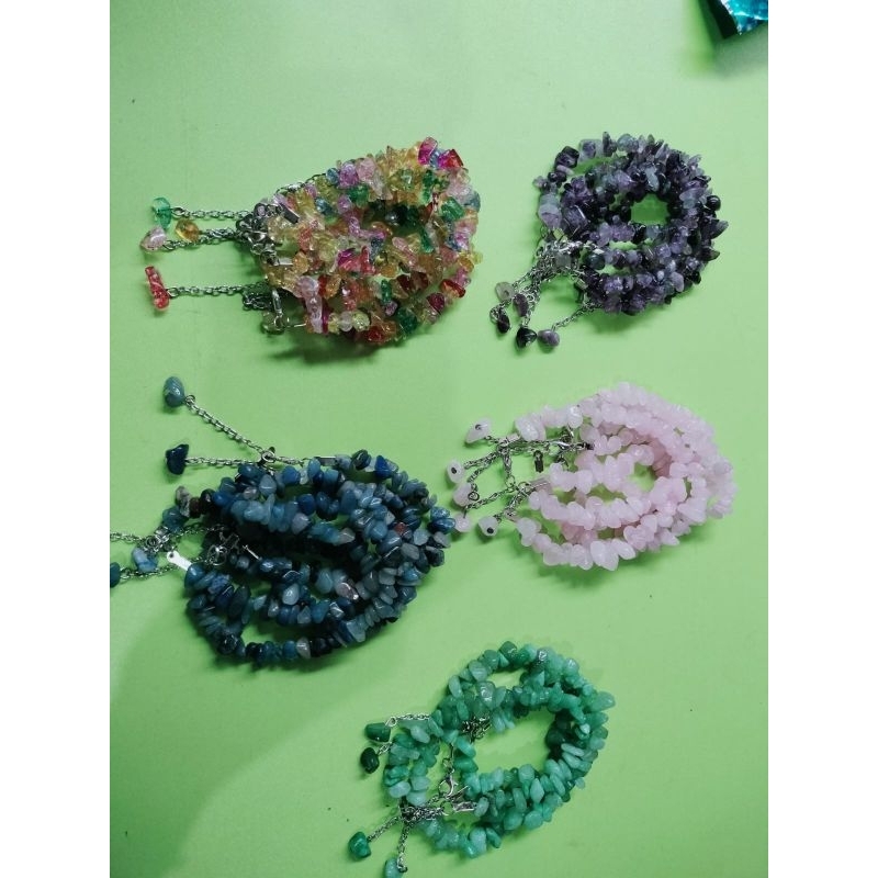 NATURAL STONE BRACELET/CRUNCHY STONE BEAD BRACELET/NATURAL STONE/KOREAN/TEENAGERS/ADULTS