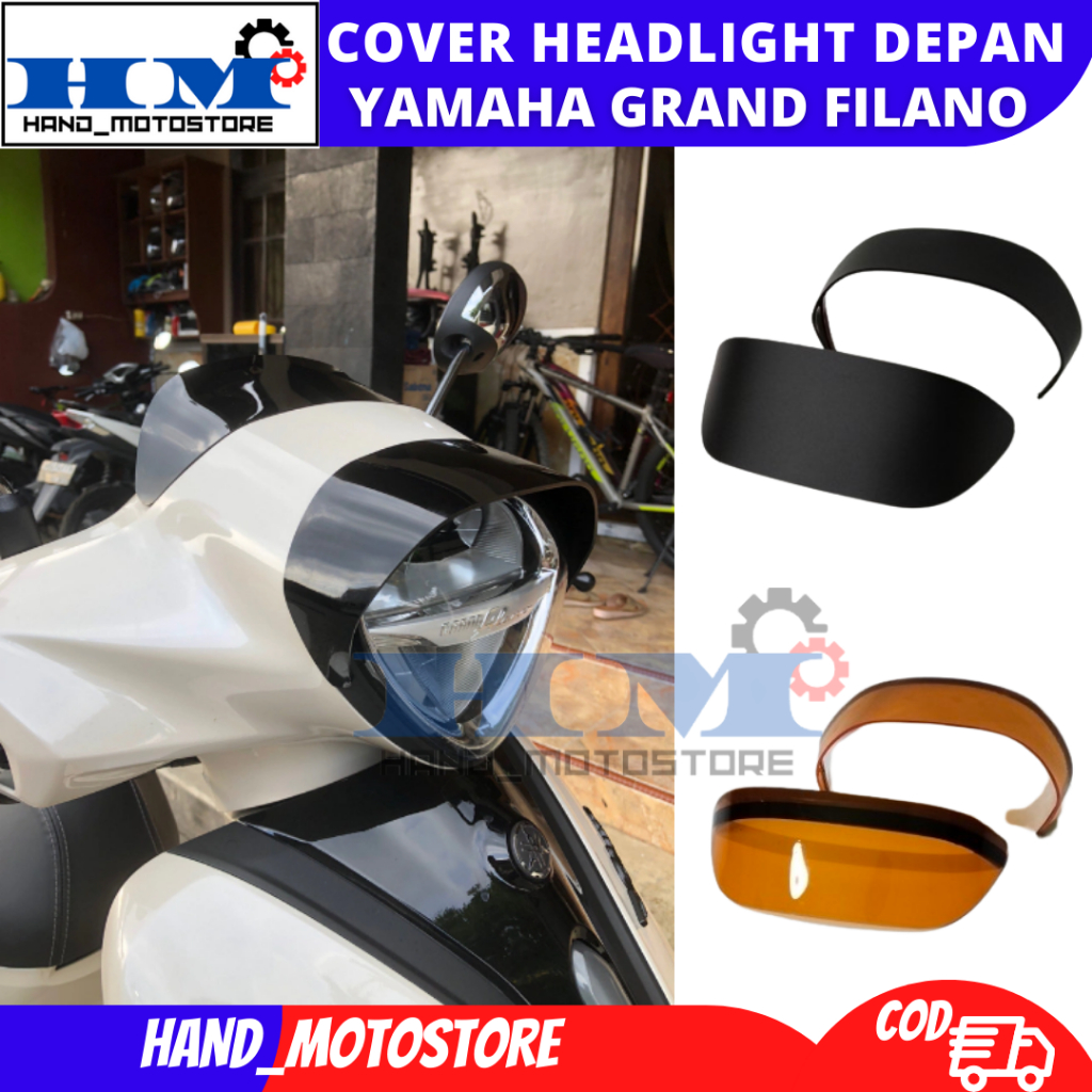 Visor COVER HEADLIGHT YAMAHA GRAND FILANO/VISOR SPEEDOMETER/Canoppy SPEEDOMETER/หมวก PET SPOILER อุปกรณ์เสริม PNP YAMAHA GRAND FILANO