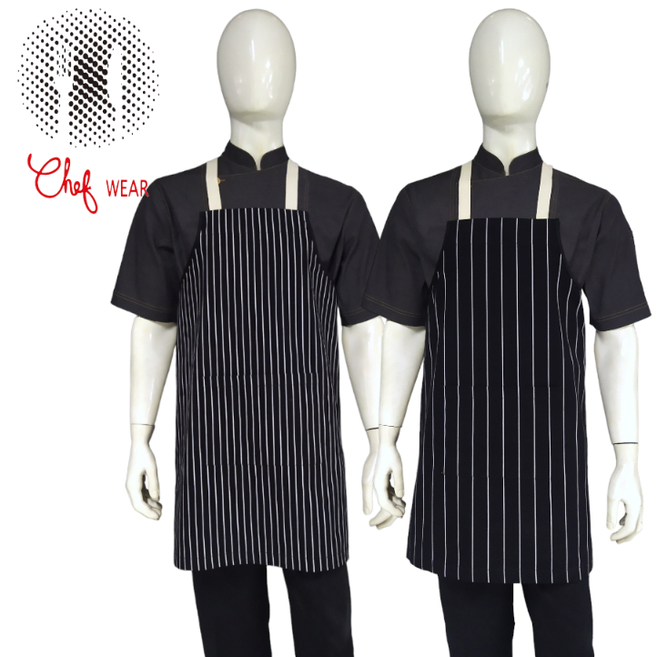 ผ้ากันเปื้อน Chef Wear / ผ้ากันเปื้อน Full STRIPE XBack