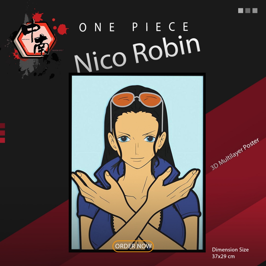 Robin โปสเตอร์วันพีช Nico Robin's หลายชั้น