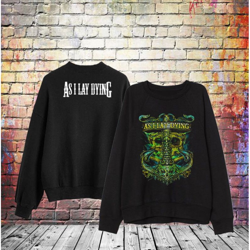 เสื้อสเวตเตอร์คอกลมวงโลหะ As i lay dying