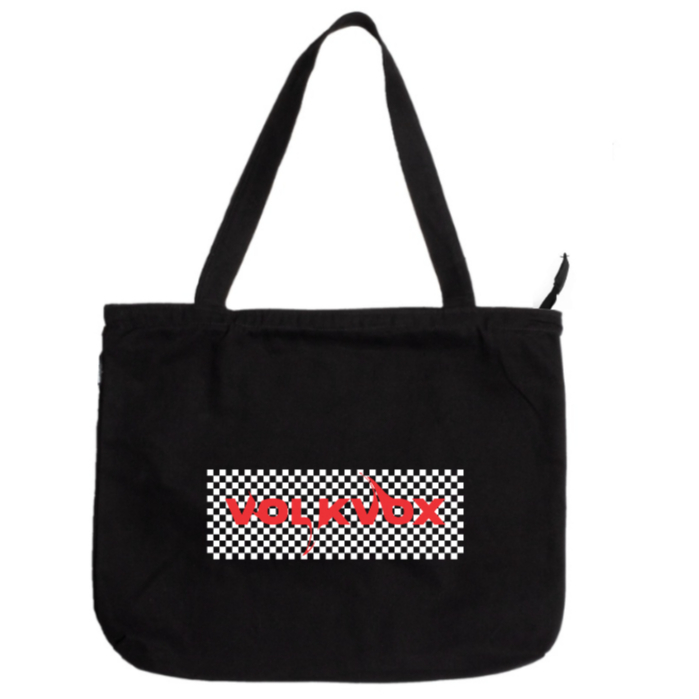 Volkvox Voxy Black Totebag - กระเป๋าโท้ตผ้าแคนวาสมีซิป