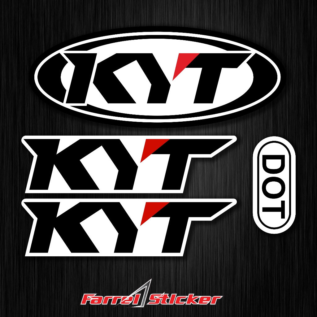 สติ๊กเกอร์หมวกกันน็อค KYT สติ๊กเกอร์ชุดหมวกกันน็อค DOT ใหม่ KYT
