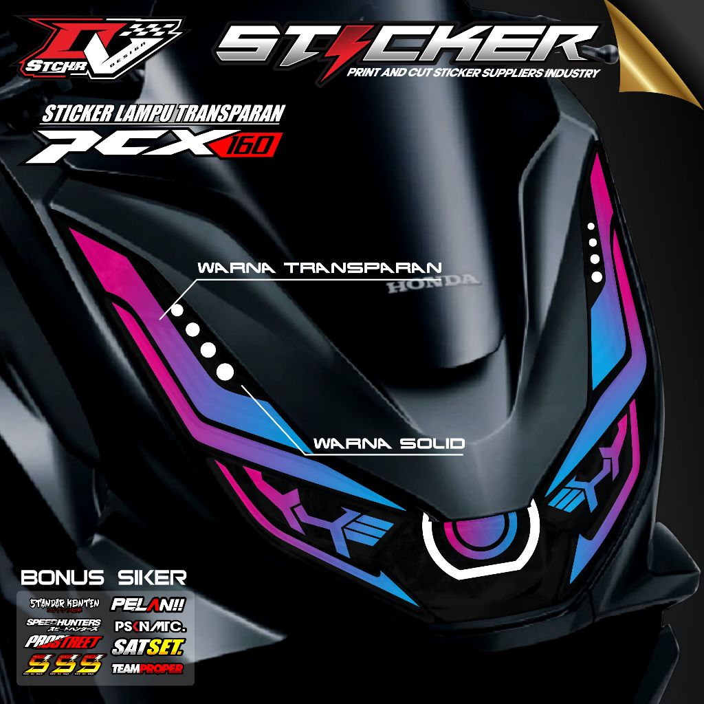 PCX 160 NEW HEADLIGHT STICKER-PCX 01 HEADLIGHT EYEBROW STICKER