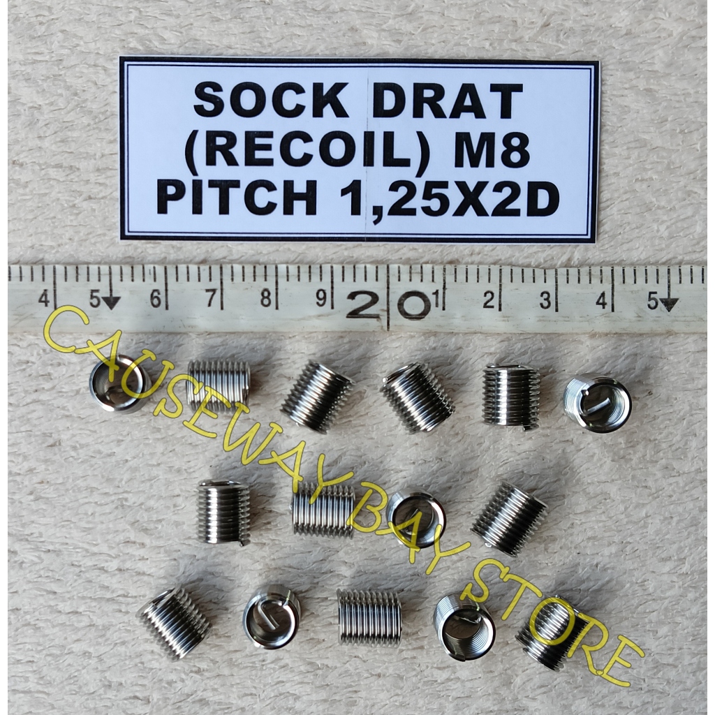 SOCK DRAT (RECOIL) M8 PITCH 1.25 X 2D