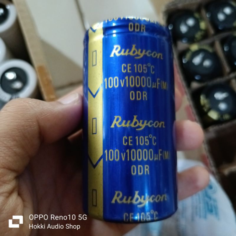 Elco 100V 10000UF RUBYCON BLUE/ELKO RUBYCON 10000UF 100VOLT สีฟ้า ของแท้