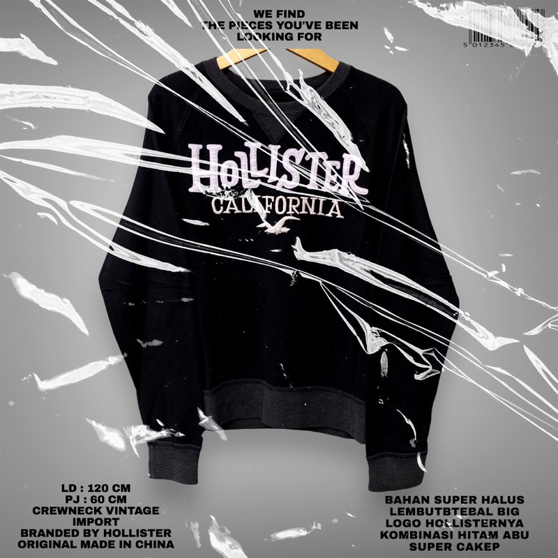 ต้นฉบับ HOLLISTER/CREWNECK HOLLISTER/HOLLISTER SWETER/NECK SWEATER HOLLISTER