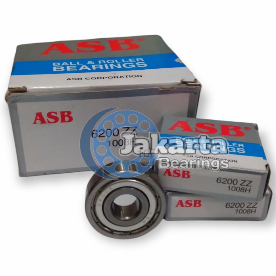 แบริ่ง / Laker / Laher 6200 ZZ / 6200ZZ ASB IRON CAP