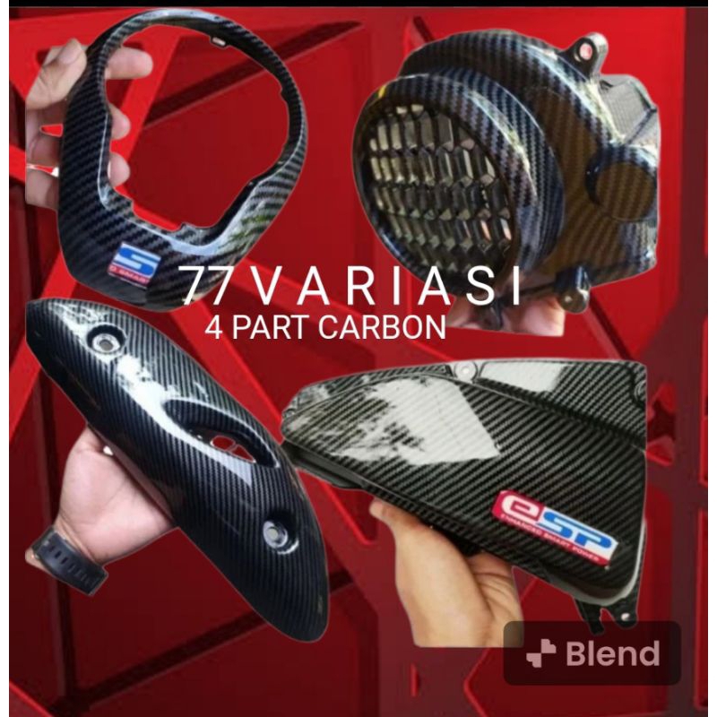 Carbon Scoopy NEW package K2F NEW carbon Scoopy PACKAGE️Scoopy carbon package 2021/2022 4 ชิ้น / beat carbon package