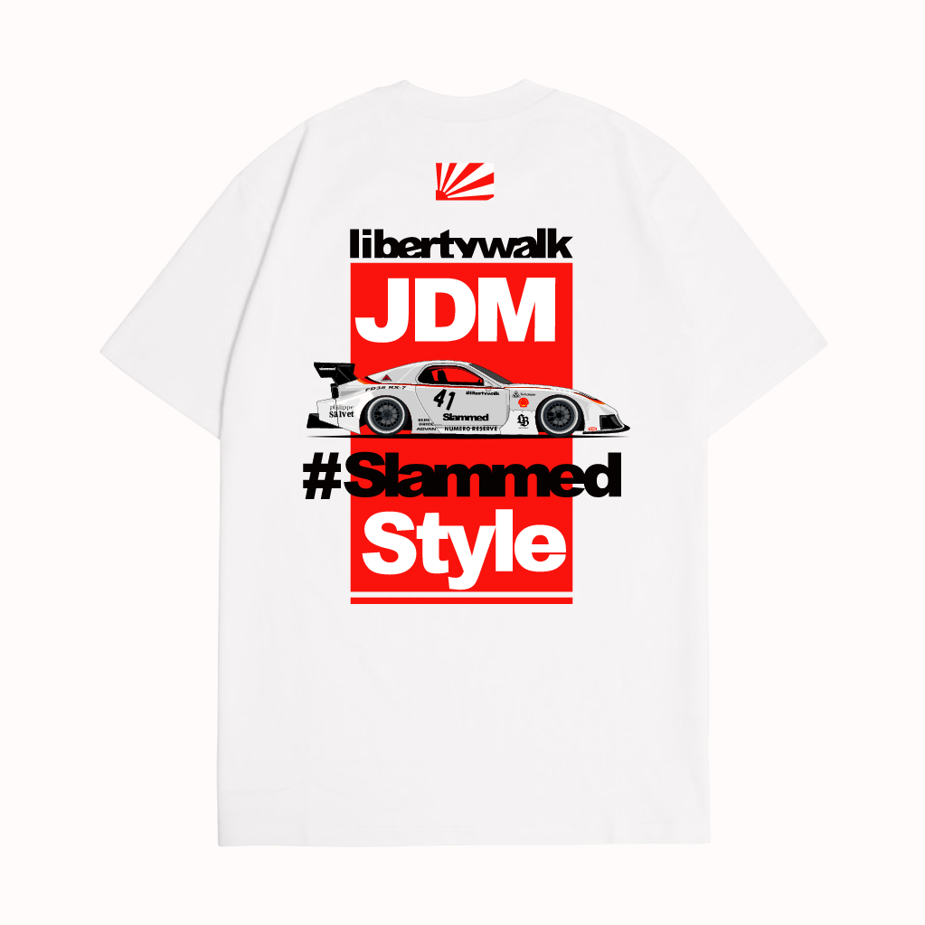 KARIMAKE เสื้อยืด Unisex Distro JDM LIBERTY WALK SLAMMED MAZDA RX-7 RX7 LBWK LIBERTY WALK