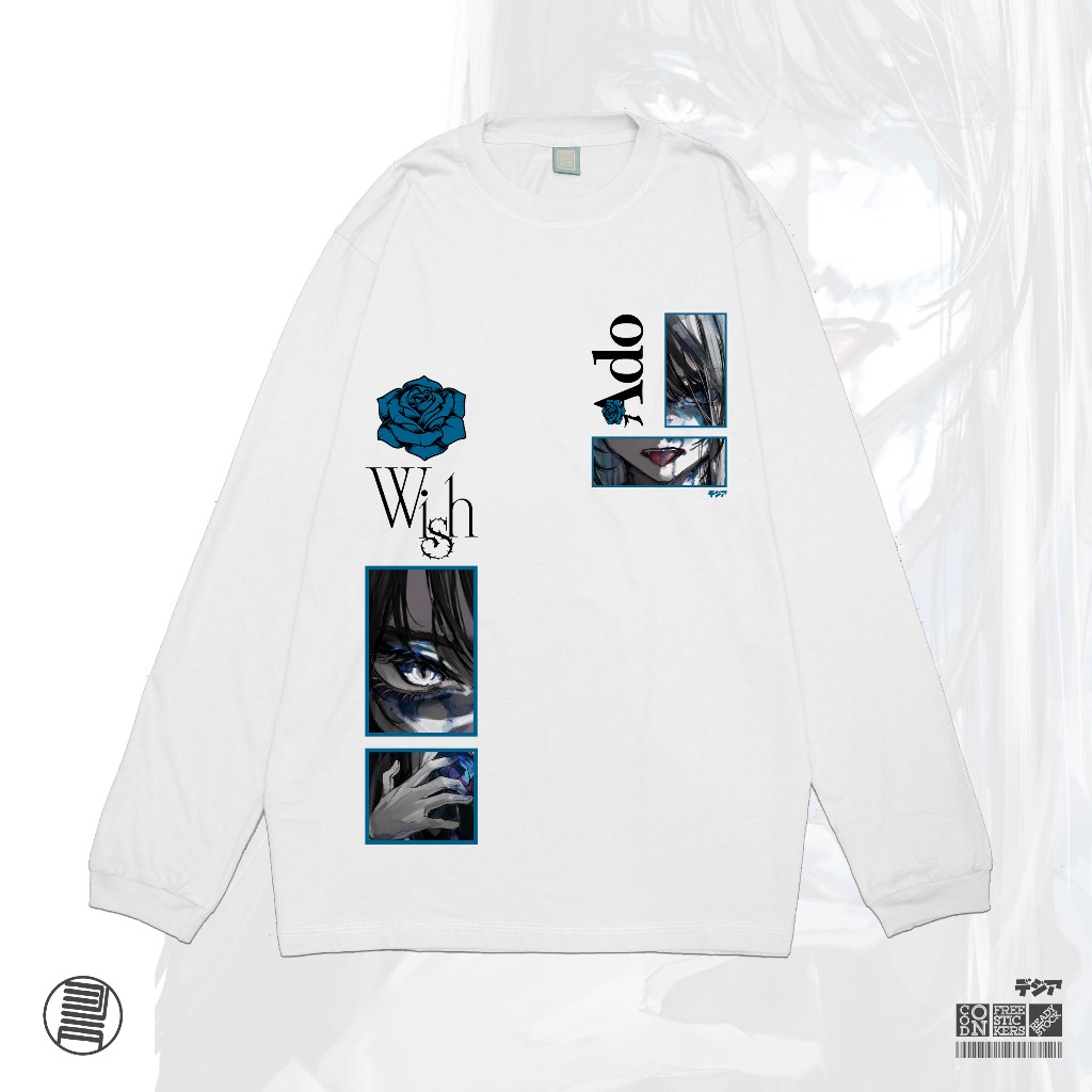 เสื้อยืดแขนยาว Ado Wish World Tour 2024 Uta One Piece เพลงสีแดงอะนิเมะมังงะเสื้อยืดญี่ปุ่น Wibu เสื้