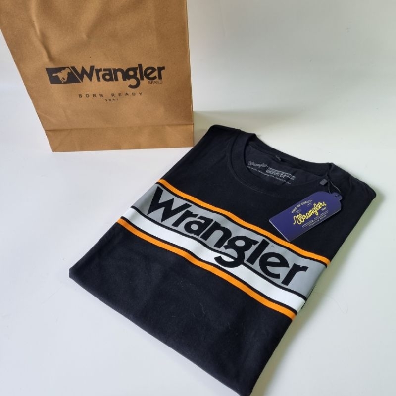 Katun Wrangler เสื้อยืดพรีเมี่ยมซีรีส์แถบยาว 100% combad 30s cotton plus ถุงกระดาษ
