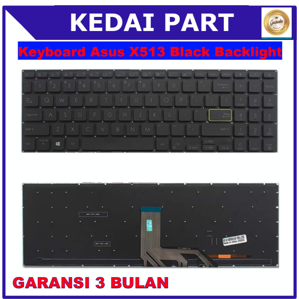 Asus X513 K513 S513 X513IA D513 R513 M5600 S5600 คีย์บอร์ดแบ็คไลท์สีดํา