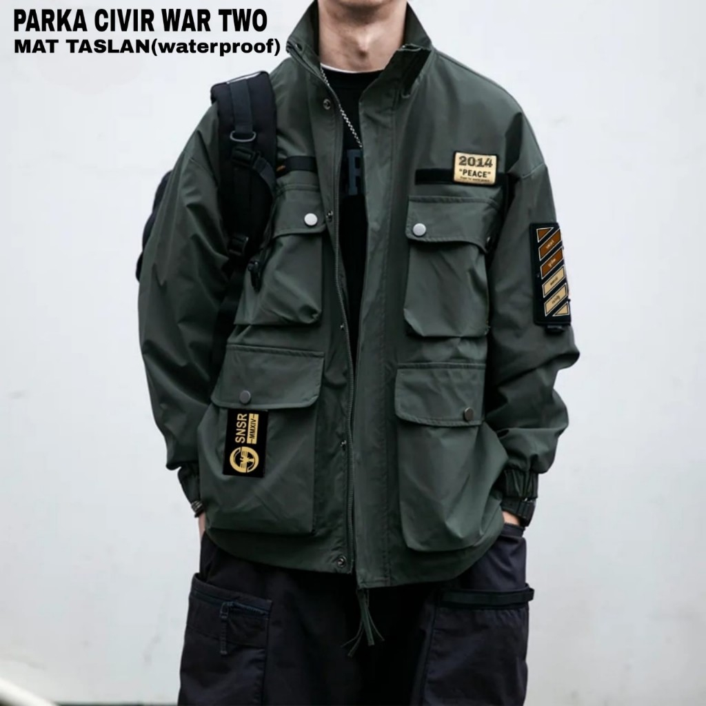SNSR - CIVIL WAR TWO SENSOR PARKA JACKET / WATERPROOF TASLAN PARKA JACKET / PARACHUE JACKET