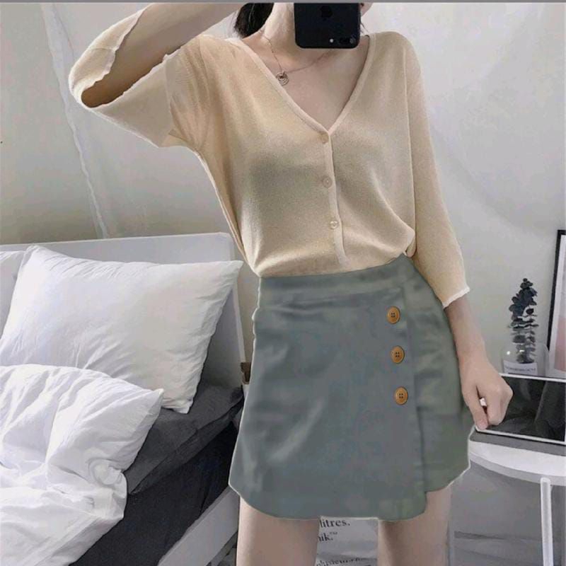 Korean Mini Skrit SML-Xl-โกดังจัมโบ้ - กระโปรงสั้นผู้หญิงล่าสุด - สไตล์ Mini Skrit