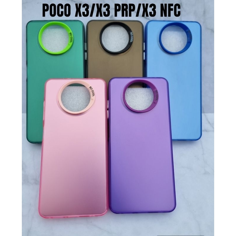 SoftCase/HardCase Hybrid IMD hp POCO X3/X3 PRO/X3 NFC Case Hybrid IMD Color Plate โฮโลแกรม