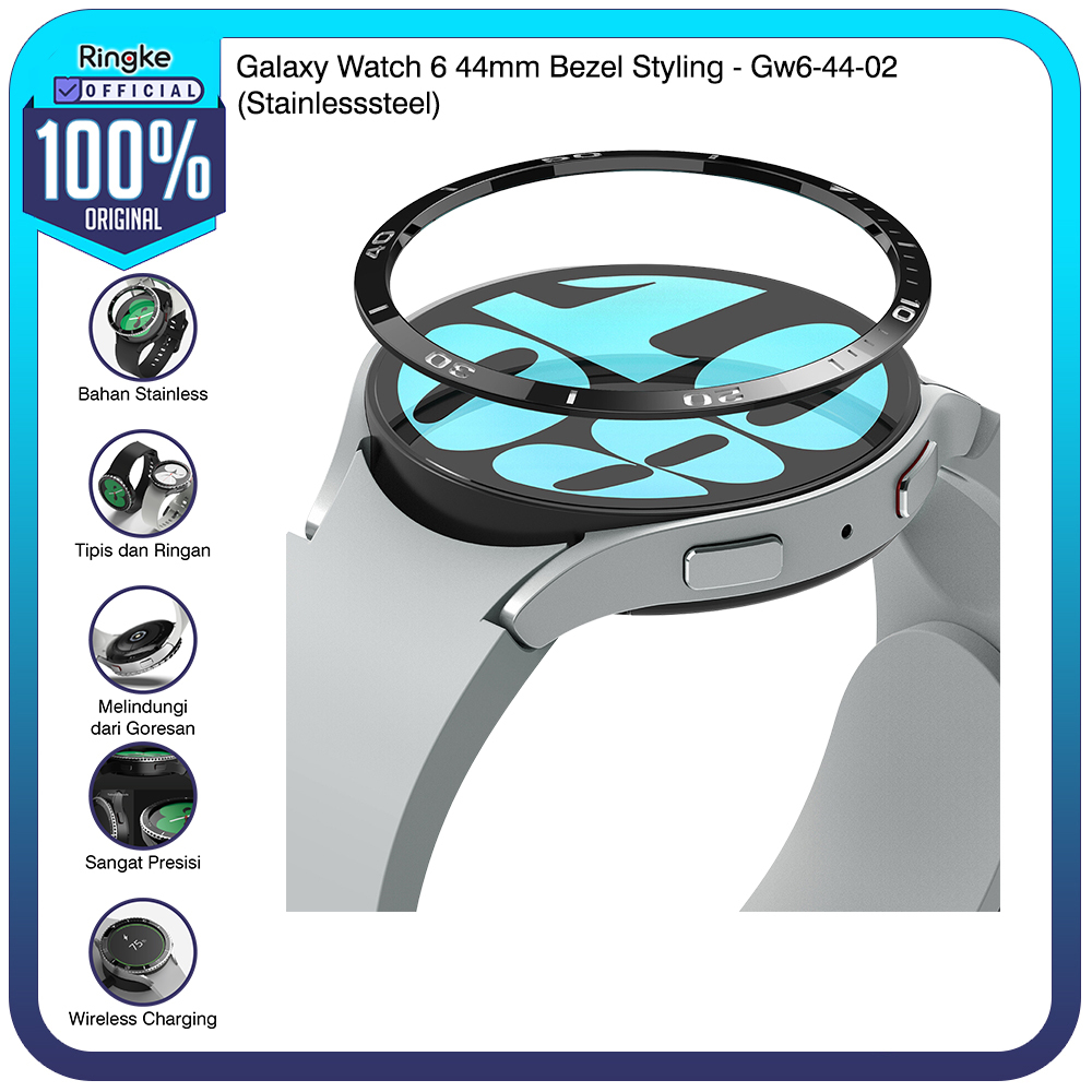 Ringke Samsung Watch 6 44mm Bezel Style Gw6-44-02 ตัวป้องกันโลหะ